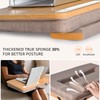 wishacc Portable Bamboo Lap Desk Tray, Natural Wood, Large 21.1