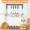 FJNATINH Cooking Utensils Set with Wood Handle, 6 PCS Wok