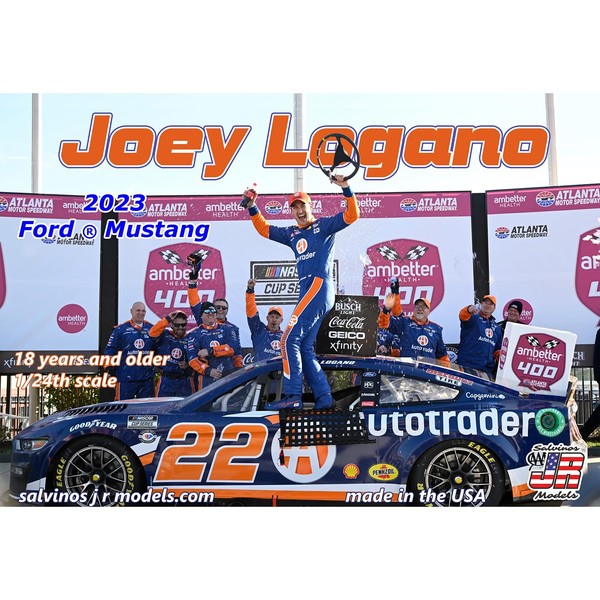 Salvinos JR Joey Logano 2023 Atlanta Win Raced Version Decals