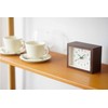 INTERZERO Wooden Desk Clock Japanese Handcrafted Solid Wood Clock Silent