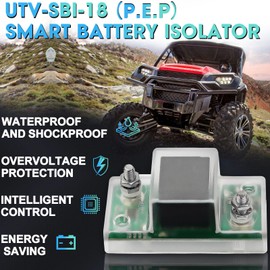 Fexhull 12V UTV Dual Battery Isolator Connect & Monitor Kit Fit for Honda Pioneer 1000/700/500, Replace# UTV-SBI-CM