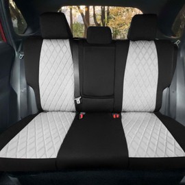 FH Group Custom Fit Seat Covers for 2019-2022-2024 Toyota Rav4 LE, XLE, Limited with Neosupreme Water Resistant Automotive Seat Covers - Rear Set Gray