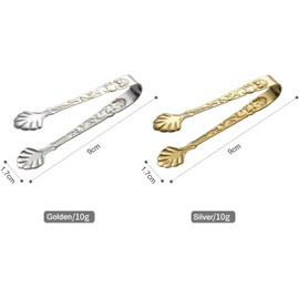 Mini Serving Tongs, Vintage Rose Sugar Cube, Stainless Steel Sugar Cube Tongs, Small Ice for Tea and Coffee Party, Appetizers, Desserts