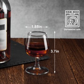 Haoxishui Shot Glasses 3.2oz, Bourbon Glasses Set of 6, Shot Glasses Set for Cognac, Tequila, Brandy, Port Wine - Perfect for Parties, Celebrations, and Home Bar