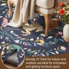 6ft Round Rug Washable Kids Rug Whimsical Playroom, Navy Blue