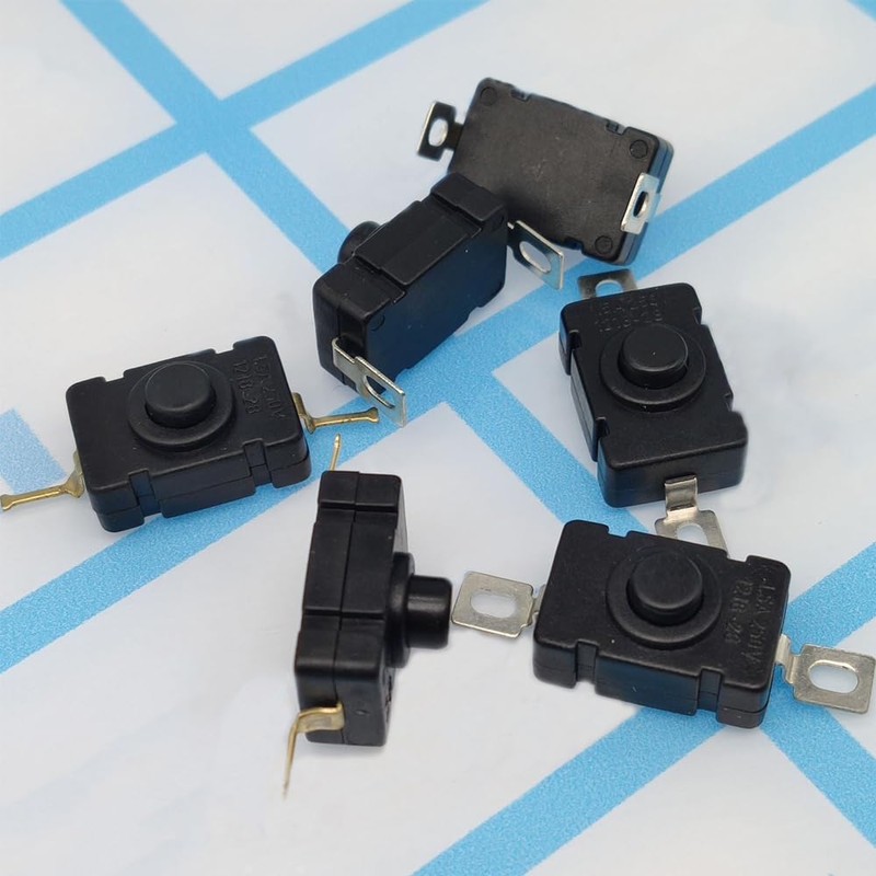 20 Pcs Self-Lock Push Button Switches, KAN-28 ON-Off Mini Switch