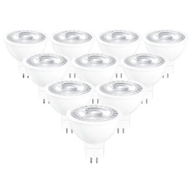 LumStory MR16 LED Bulb 5000K Daylight 12V GU5.3 Bipin Base Non-Dimmable 50W Equivalent Halogen Bulbs 5W LED Replacement for Landscape Track Lighting 10-Pack