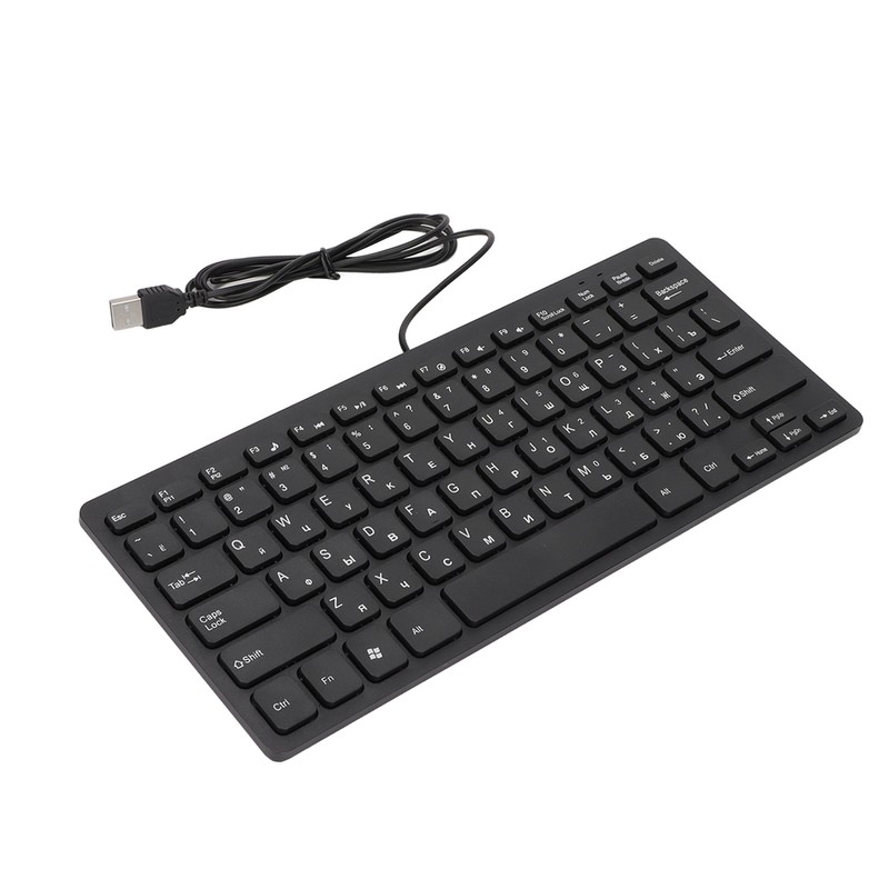 Keyboard 78 Key Mute Ultra Thin Wired Mini USB Interface