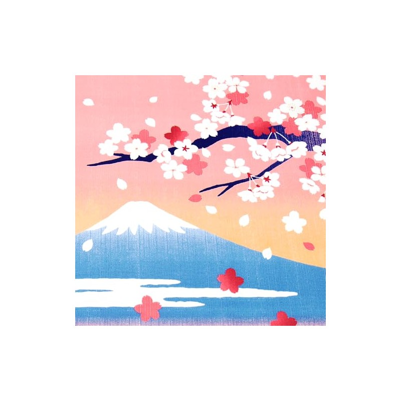 Hamamonyo Kofu (Furoshiki, 19.7 inches (50 cm), Unkai Fuji and