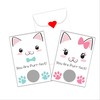Valentine's Day Scratch Off Card for Kids with Cat Design,