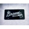 Unbranded Engraved Atlanta Braves Car Tag Laser Engraved Black Metal