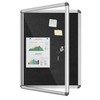 Mifuro 26"x20" Enclosed Bulletin Board, Lockable Weather-Resistant Aluminum Cork Noticeboard
