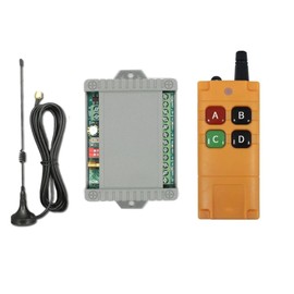 110V 220V AC 4 Channels Wireless Remote Control Switch Relay Module DIP Switch Adjust gate Remote Controller Universal Garage Doors Window Motor Waterproof Industrial Remote Control