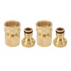 2PCS Water Hose Quick Connector Brass 3/4 Inch Male and