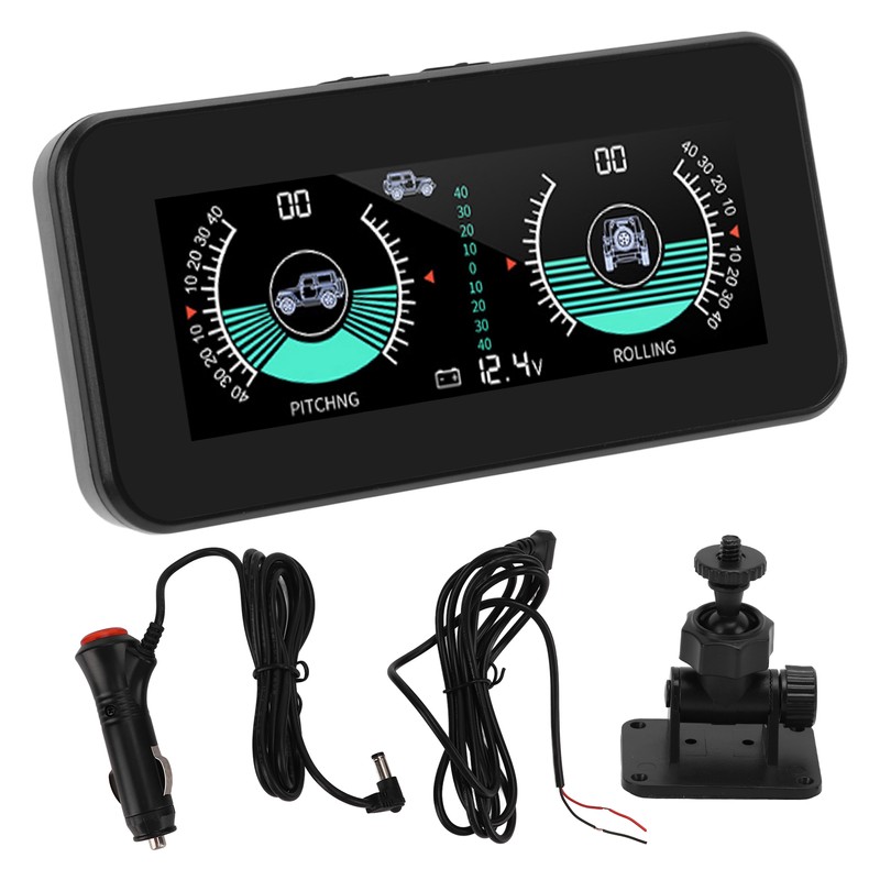 Universal Intelligent Car Inclinometer Tilt Gauge High Resolution HUD Digital