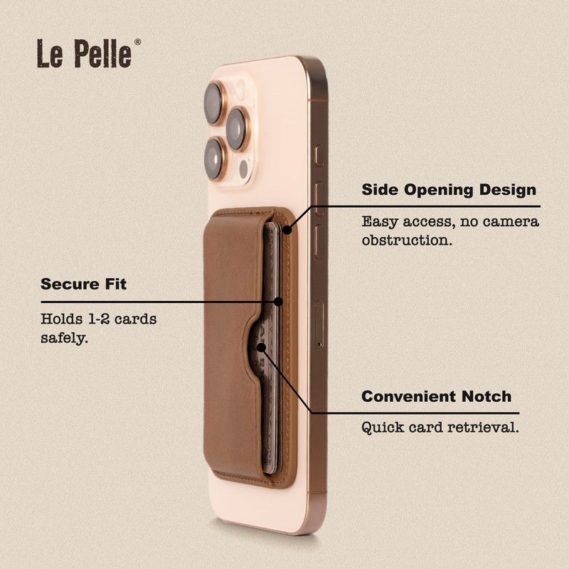 Le Pelle Card Wallet, Cocoa Brown, Classic