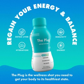The Plug The Plug Liver Cleanse Detox & Repair Drink - Plant Based Herbal Electrolyte Drink for Liver Support & Health, Bloating Relief, Restore Antioxidants & Minerals | Liver Complex Energy Drink (6-Pack)