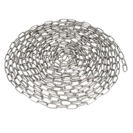 sourcing map Stainless Steel 304 Hardened Proof Coil Chain 5m Length 1.5mm Thickness Zinc Plated