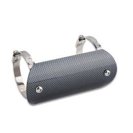 Keenso Universal Stainless Steel Motorcycle Exhaust Pipe Protector Centre Pipe Heat Shield Connection Pipe Protector Cover Heel Protector