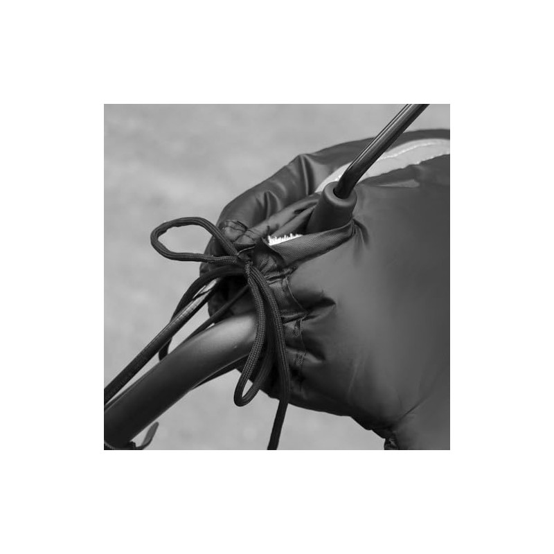 QWORK Motorcycle Handlebar Gloves Winter Thermal Windproof Waterproof with Reflective
