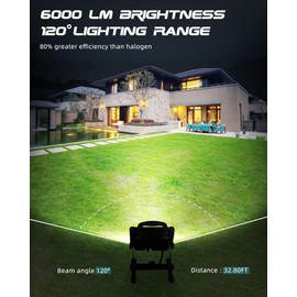 55W LED Work Light 6000LM, Portable Flood Light Outdoor Waterproof, Adjustable Work Light with Stand for Garage, Workshop, Construction Site, 13.12FT Cable – Unique Tools Gifts, AST8355