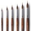 Watercolor Brushes Professional - 6 Pcs Extended Needle Point Brushes
