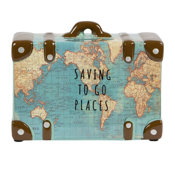 Sass & Belle Saving to Go Places Vintage Map Money