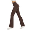 DLOODA Women's Yoga Pants with Pockets No Front Seam Crossover