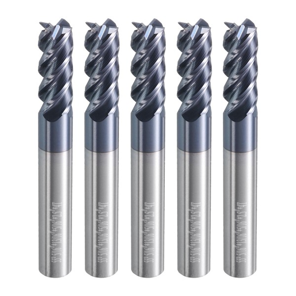 HARFINGTON 5pcs Carbide Square Nose End Mill Bit 5/16" Cut