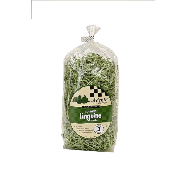 Al Dente Spinach Linguine, 12-Ounce Bag (Pack of 6)