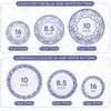 30 Count Large Paper Plates 10 Inch, Blue Floral Disposable