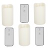 3pcs Electronic LED Candles Plastic Flameless Flickering Pillar Fake Candles