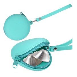 Green Silicone Nipple Shield Case, Silver Nursing Cups Case, Portable Silicone Storage Holder for Breastfeeding Essentials, Protective Box for Nipple Shields and Pacifier Holder