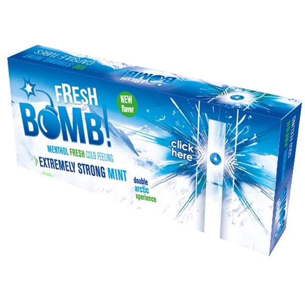 Fresh Bomb Arctic Strong Mint Click sleeves with aroma capsule, 5 boxes (500 sleeves).