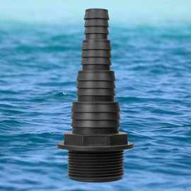 Multi Step Male Threaded hosetail Connector for Pond Pumps,Filters,Waterfall and Water Features,1.5" bspm Thread= 47.8mm Across The Thread
