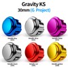 QANBA Gravity KS Metallic Color Mechanical Arcade Buttons 30mm Snap-In