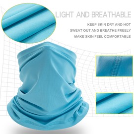 luculach Cooling Neck Gaiter Bandana UV Protection Face Mask Cooling Face Bandanas Neck Cover for Men Women 6 pack