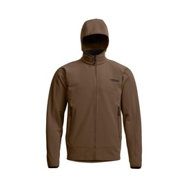 SITKA Alpha Fleece Hooded Jacket – Durable, Water-Repellent, Breathable Mid-Layer for Rugged Outdoor Use, Cattail Brown, Large tall