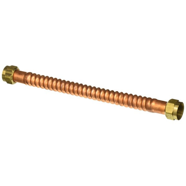 BrassCraft WB034-12N 3/4" FIP x 3/4" Nominal Male/Female Sweat x 12" Copper Water Heater Connector
