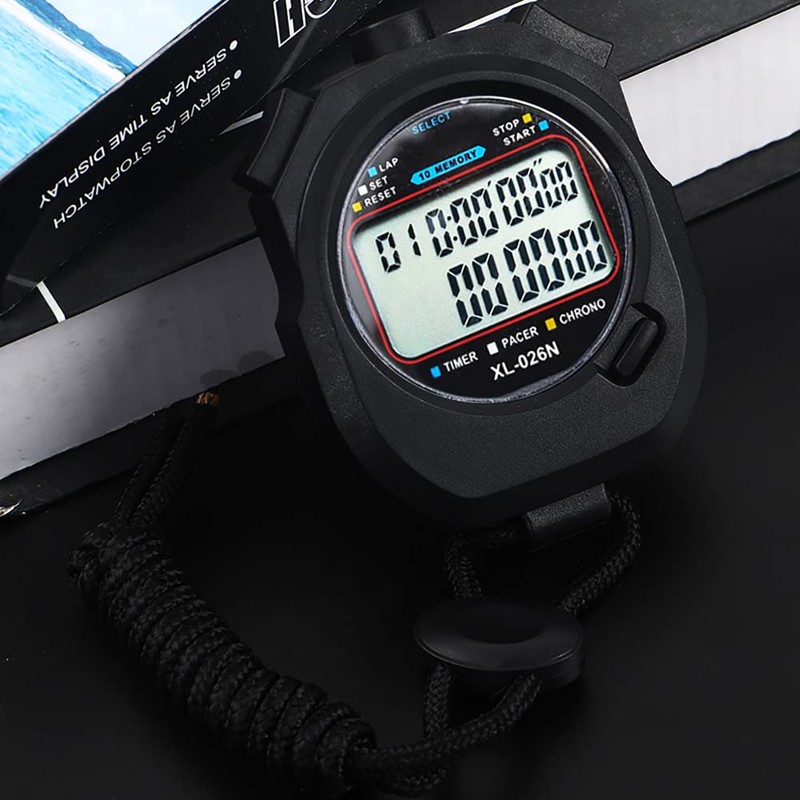 VOANZO Sport Stopwatch Timer 1/100 seconds Precision 60 Memories Large