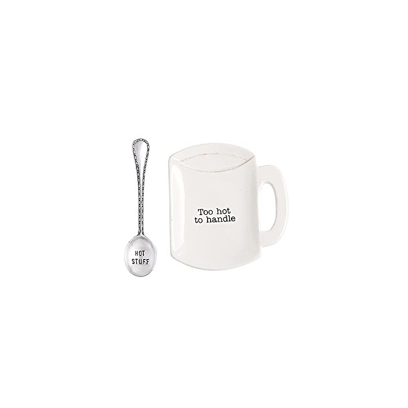 Mud Pie Home Kitchen Circa Coffee Break Coffee Mug Spoon