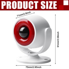 Motion Sensor Alarm: Infrared Wireless Continuity Detector, WiFi Motion Sensor, 360° Swivel, Infrared Door Bell with Alarm Door Bell for Home, Motorhome, Car, Office, Shops, Garage, Apartment