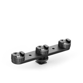 WANGCL Cold Shoe Mount Triple Shoe Mount Extension Bar Hot Shoe Adapter Camera Bracket with 1/4 Screw for Tripod Microphone Compatible and for Canon Sony Camera