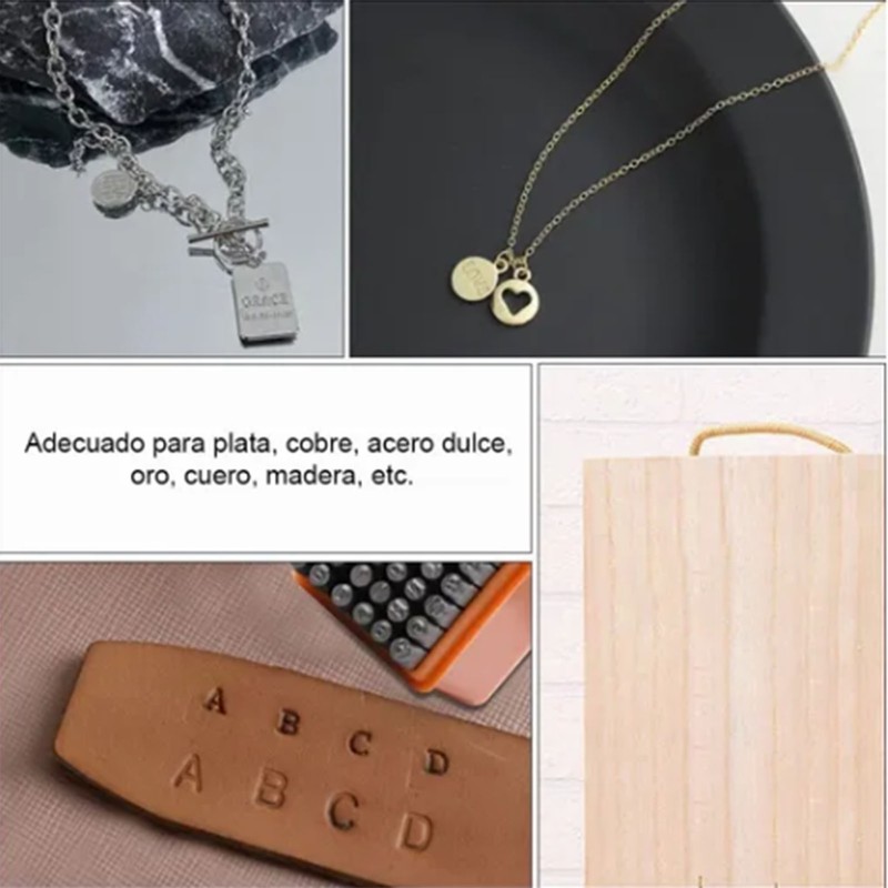 37 Pcs Steel Stamp Set 26 Letters 9 Numbers Carbon