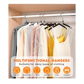 Space Saving Hangers for Clothes, HangerSapce Multi Layers Stainless Steel Shirt Hangers, 4 Packs Clothes Hangers Sapce Saving for Closet Organizers and Storage