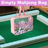 Empty Mahjong Bag, 11.81x8.66x3.54in PVC Material Clear American Mahjong Tile