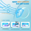 GQUEEN Runde Blaulichtfilter Brille Damen Herren Blaufilter Blaulicht Computer PC