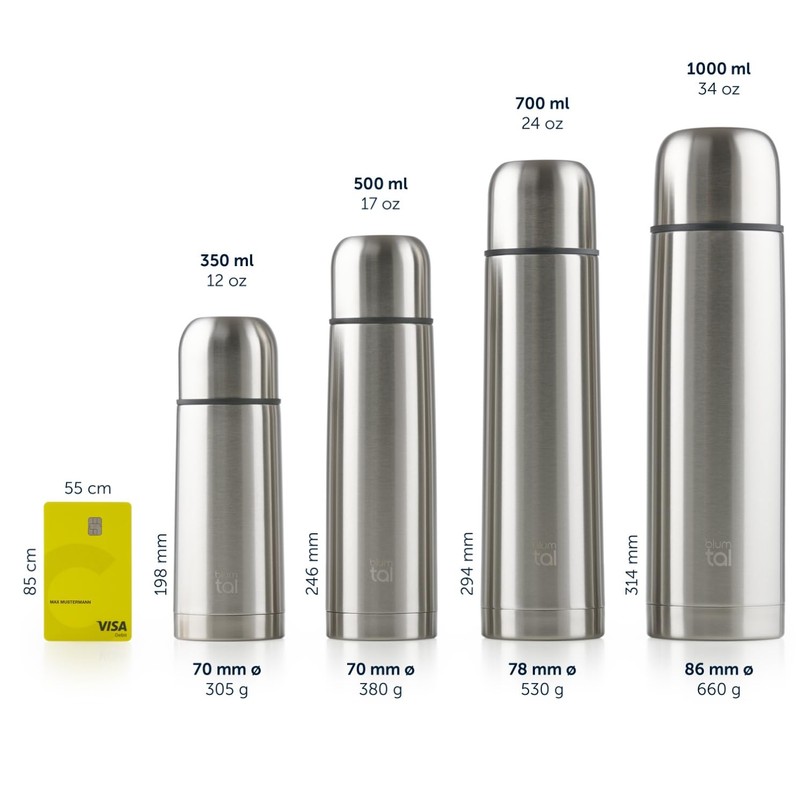 Blumtal Eifel Stainless Steel, Leak-Proof Thermos Flask with Drinking Cup