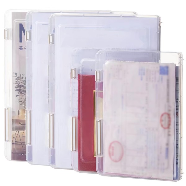 Mirasizuku Document Storage Case, Clear Case, File A4, Portable, Set
