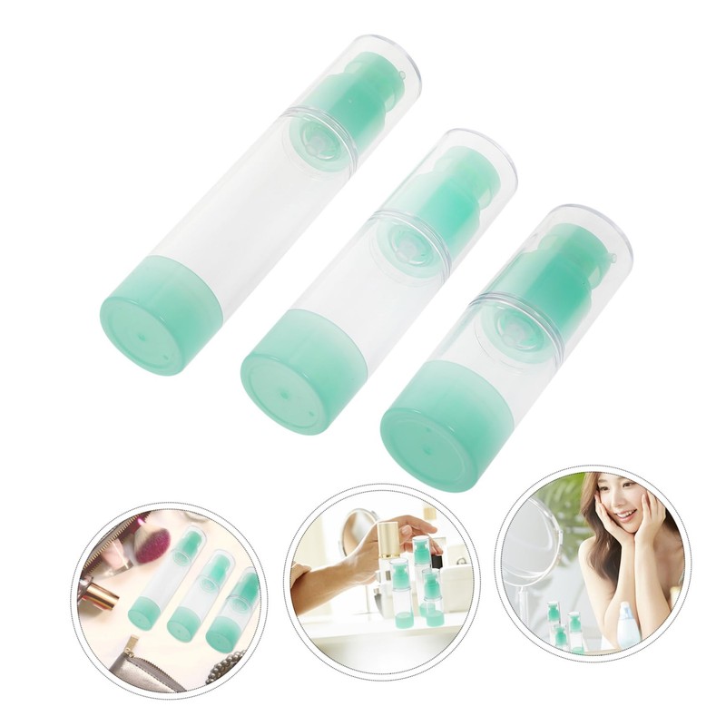 Outanaya 3pcs Vacuum Lotion Bottle Travel Containers for Cosmetics Shampoo